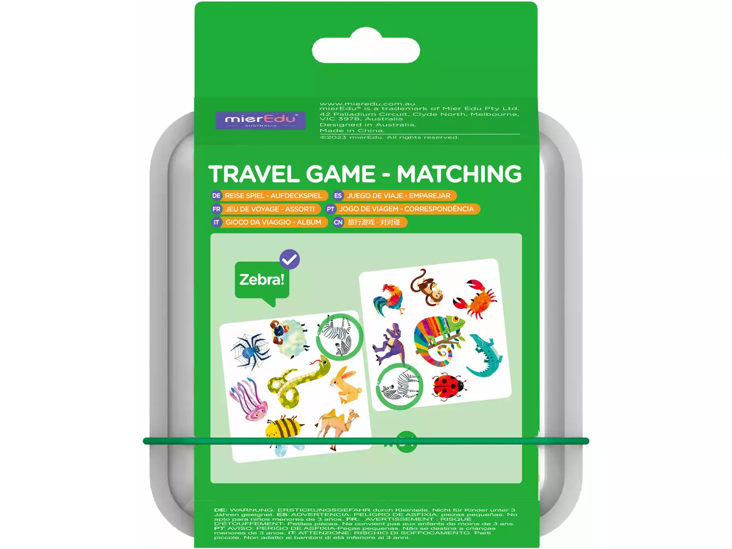 JUEGO DE PAREJAS ANIMALES - NIÑOS Y NIÑAS - CAJA DE VIAJE