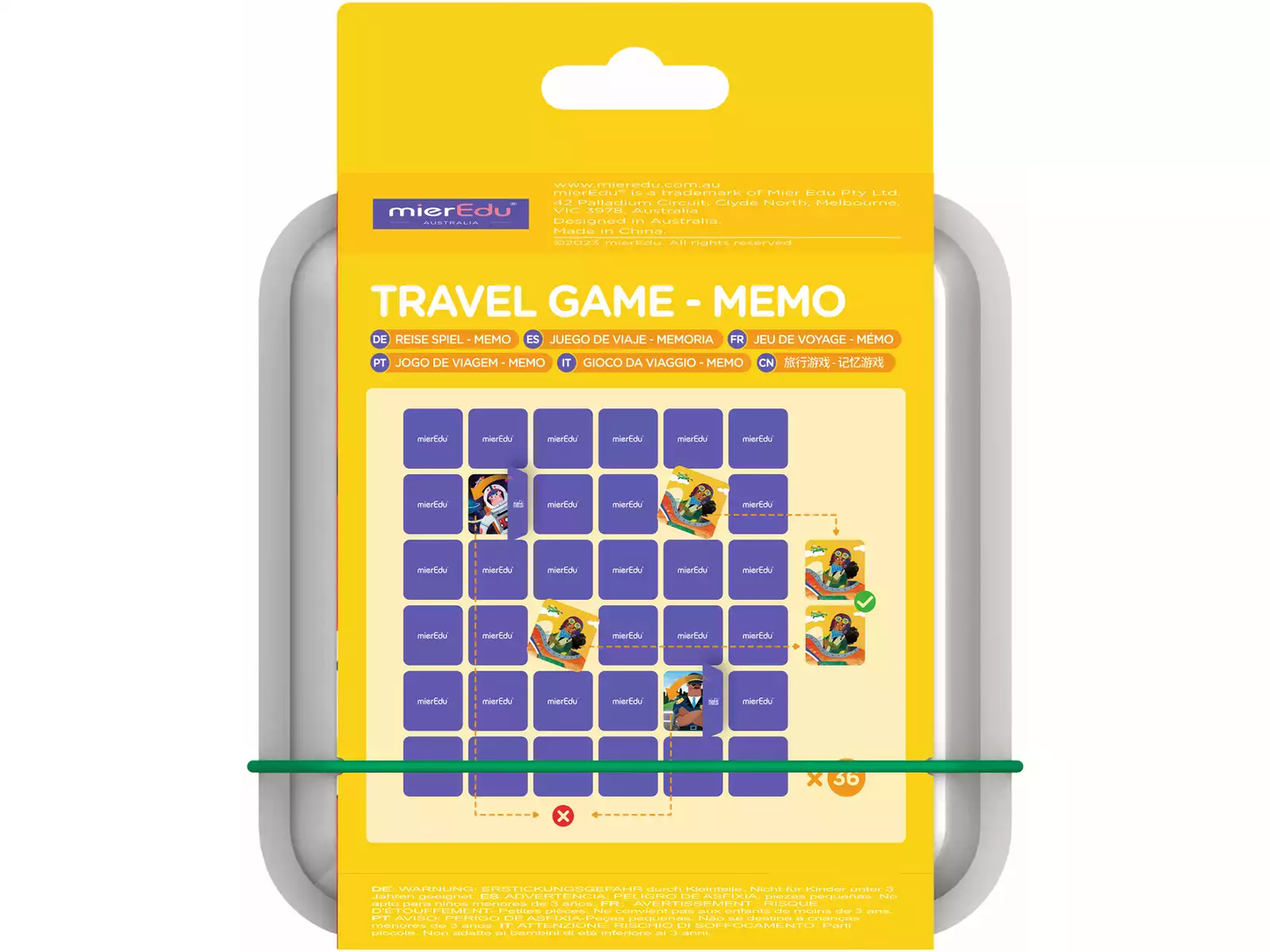 JUEGO DE MEMORIA - PERSONAJES- CAJA DE VIAJE