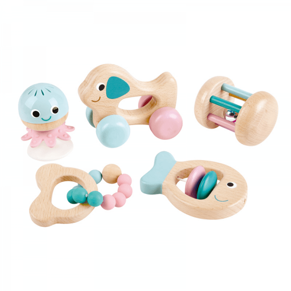 SET DE JUGUETES SENSORIALES PARA BEBÉS HAPE - DESARROLLO TEMPRANO
