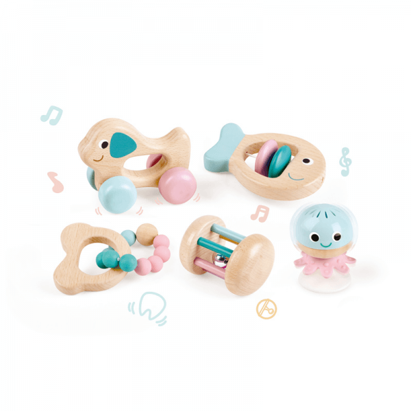 SET DE JUGUETES SENSORIALES PARA BEBÉS HAPE - DESARROLLO TEMPRANO