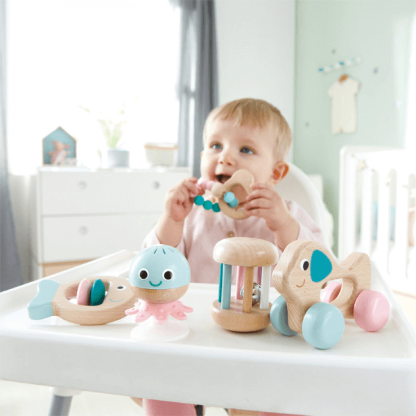 SET DE JUGUETES SENSORIALES PARA BEBÉS HAPE - DESARROLLO TEMPRANO