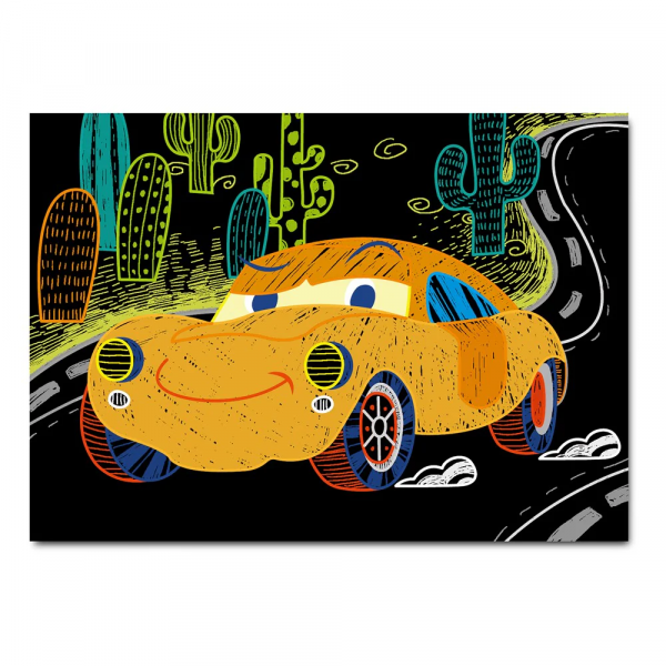 LIBRETA SCRATCH MINI AUTOS PARA NIÑOS AVENIR