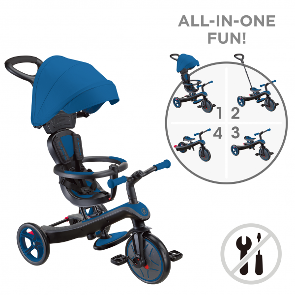 TRICICLO EVOLUTIVO 4 EN 1 EXPLORER TRIKE - AZUL ROYAL