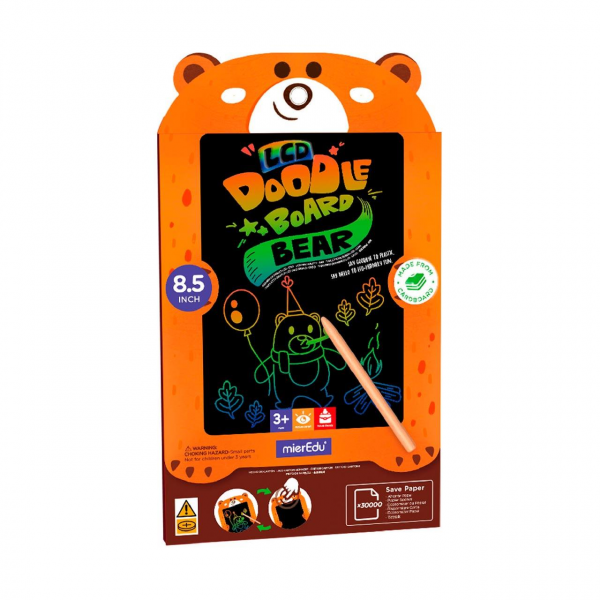 PIZARRA MÁGICA LCD 8.5” INFANTIL OSO - DIBUJO