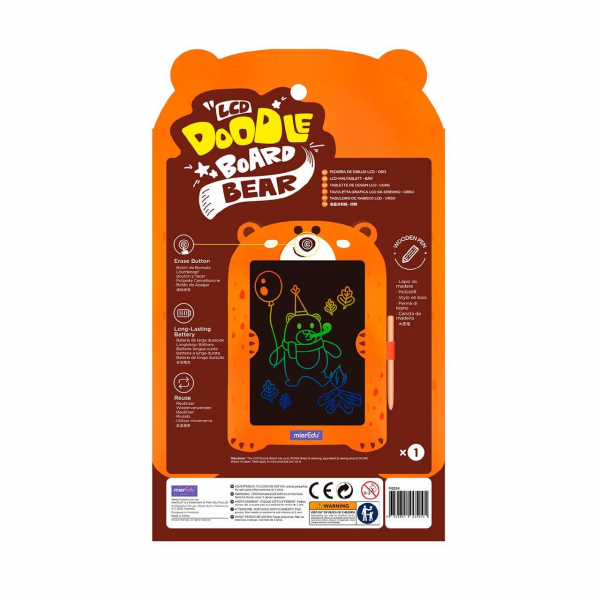 PIZARRA MÁGICA LCD 8.5” INFANTIL OSO - DIBUJO