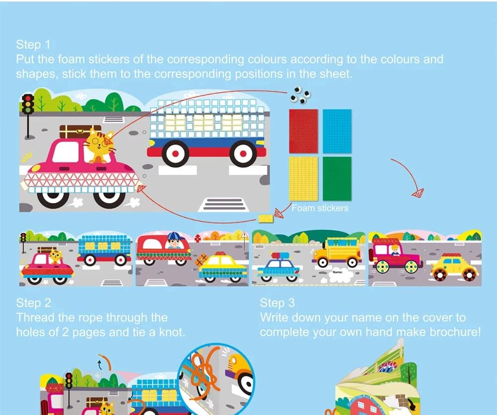 LIBRO CREATIVO PARA NIÑOS CREA TU HISTORIA CARROS