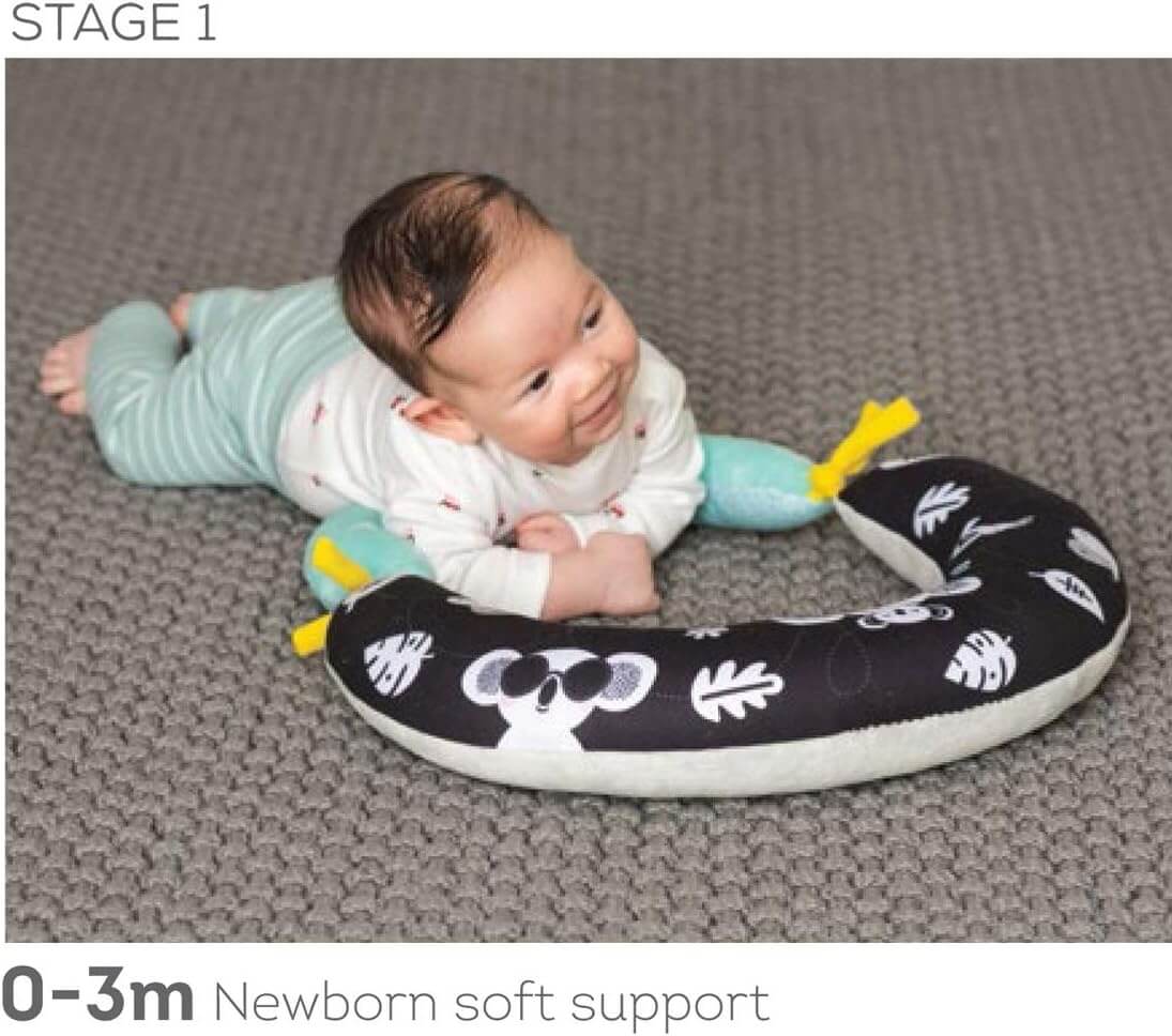 ALMOHADA DE TIEMPO BOCA ABAJO 2 EN 1 TAF TOYS - APOYO ERGONÓMICO PARA EL DESARROLLO DEL BEBÉ