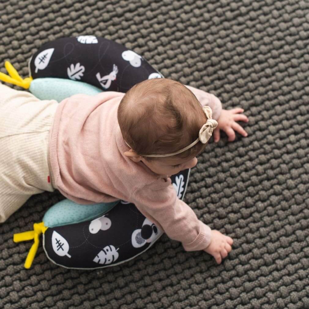 ALMOHADA DE TIEMPO BOCA ABAJO 2 EN 1 TAF TOYS - APOYO ERGONÓMICO PARA EL DESARROLLO DEL BEBÉ