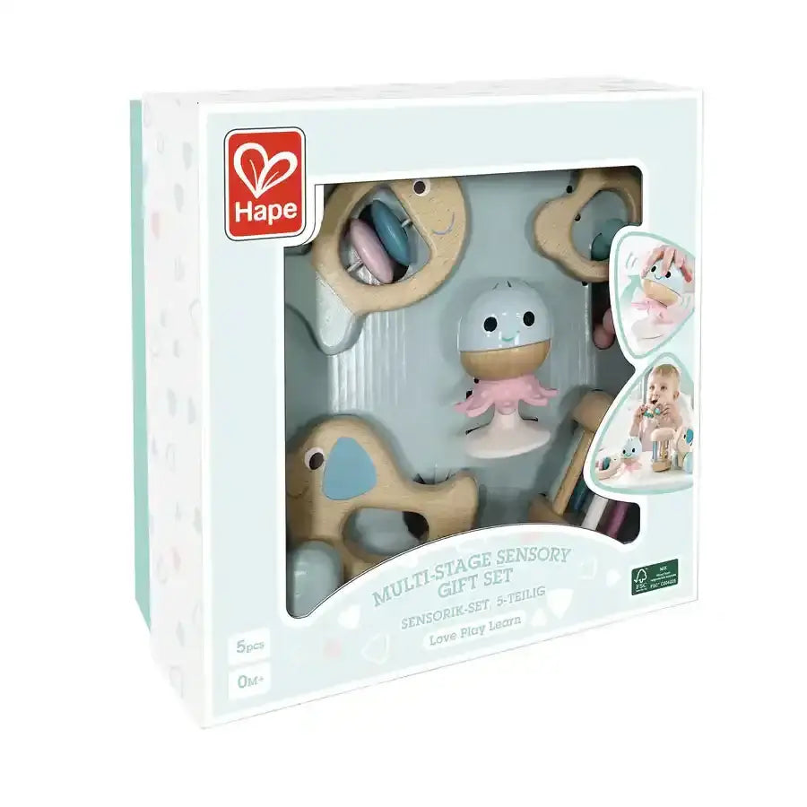 SET DE JUGUETES SENSORIALES PARA BEBÉS HAPE - DESARROLLO TEMPRANO