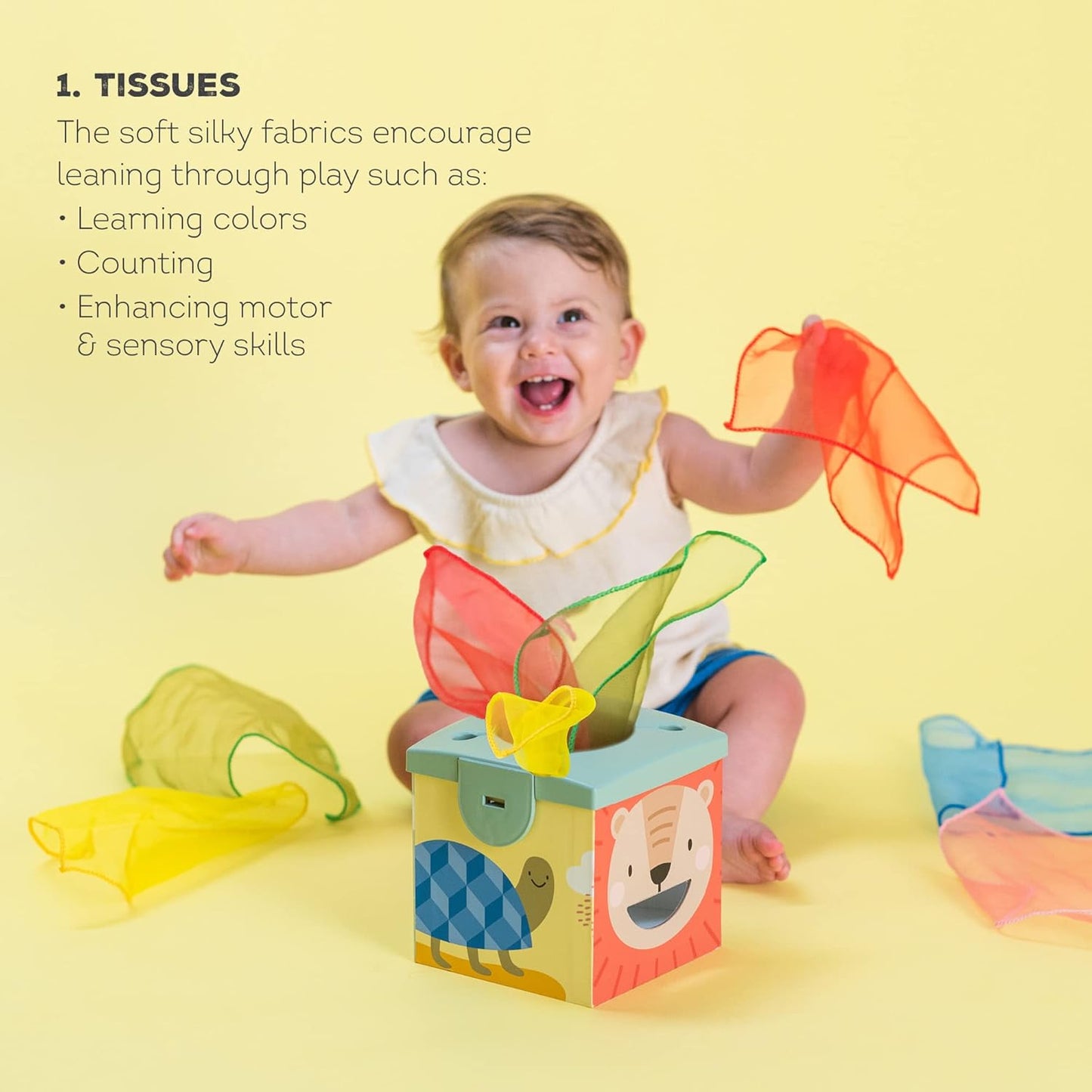 CAJA DE PAÑUELOS SENSORIAL KOALA TAF TOYS