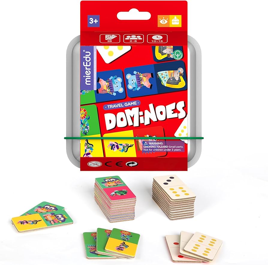 JUEGO DE DOMINÓ - TRADICIONAL Y DE ANIMALES - CAJA DE VIAJE