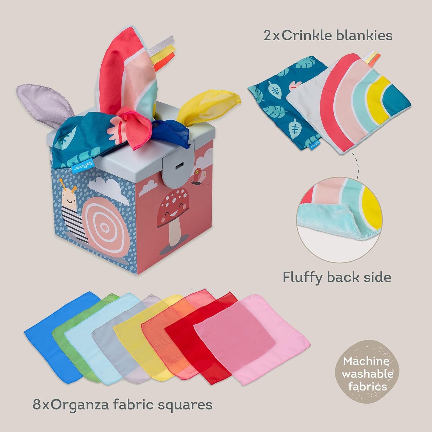 CAJA DE PAÑUELOS SENSORIAL KOALA TAF TOYS