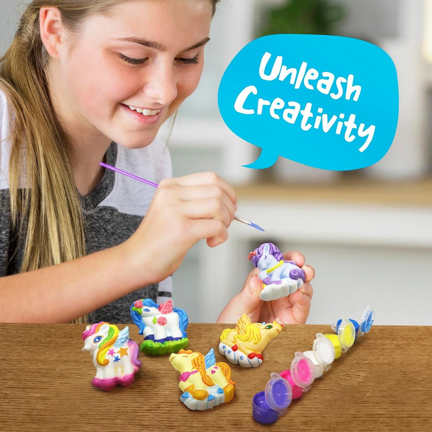 MOLDEA Y PINTA TUS PROPIOS UNICORNIOS - KIT DE MANUALIDADES PARA NIÑOS-EL JUGUETERO