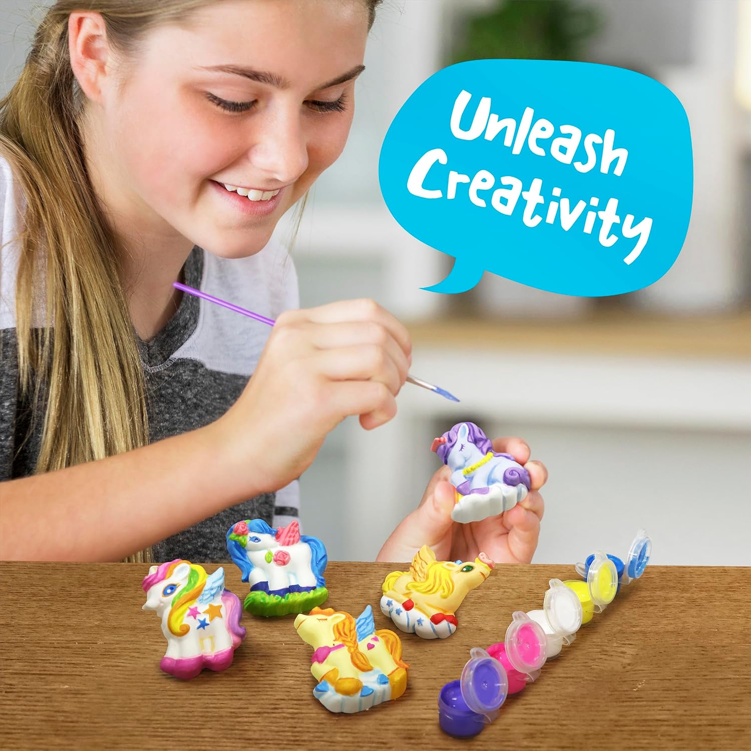 MOLDEA Y PINTA TUS PROPIOS UNICORNIOS - KIT DE MANUALIDADES PARA NIÑOS-EL JUGUETERO