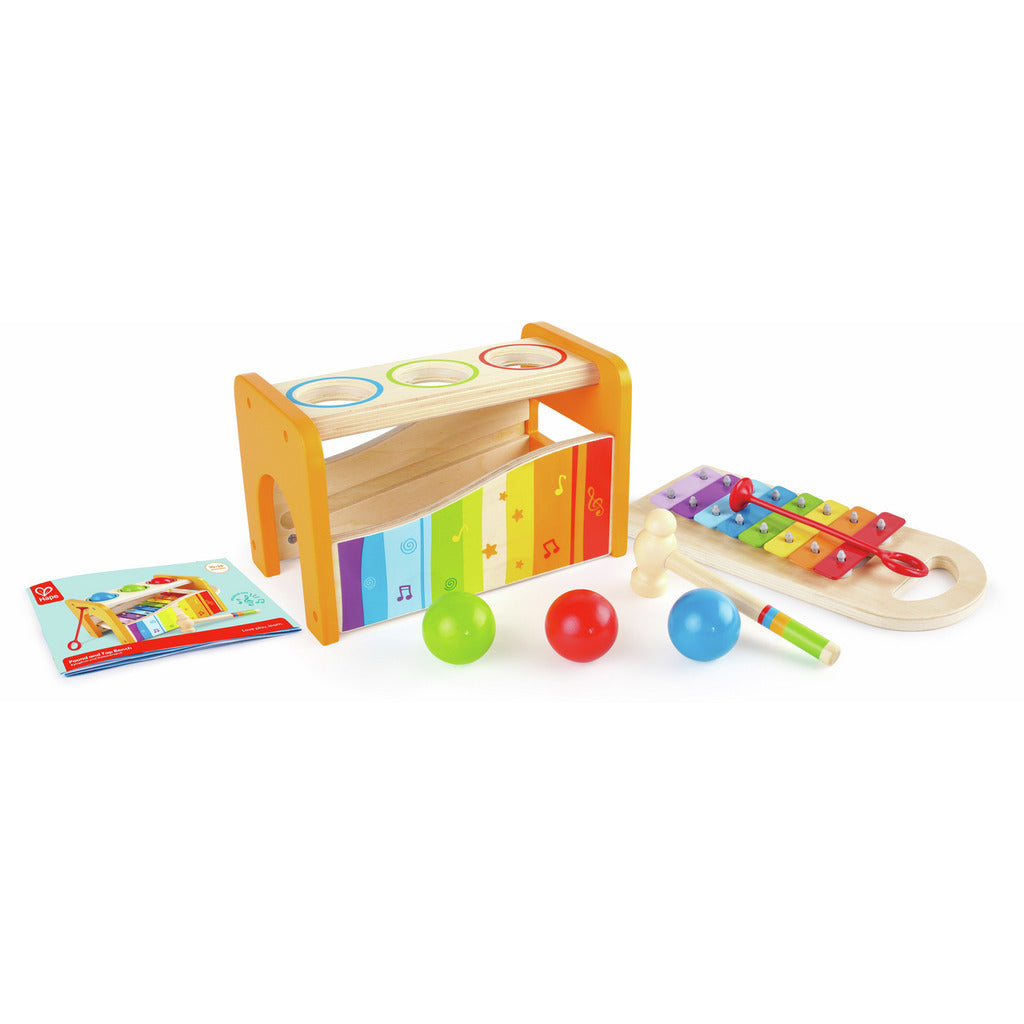 BANCO MUSICAL DE GOLPEO Y XYLÓFONO PARA NIÑOS HAPE