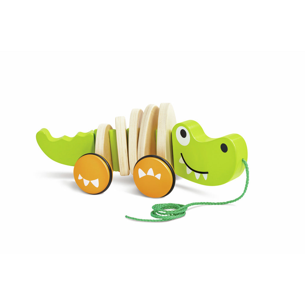 COCODRILO PARA HALAR DE MADERA HAPE - JUGUETE PARA NIÑOS