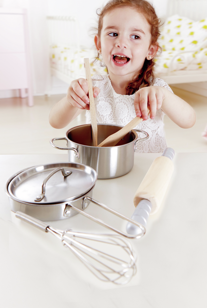 SET DE COCINA PARA NIÑOS CON UTENSILIOS DE JUEGO
