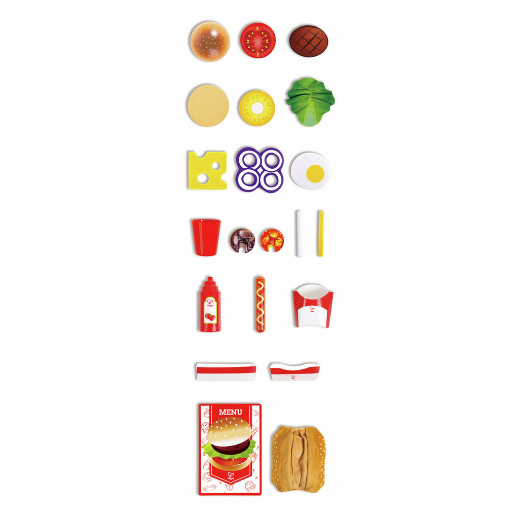 SET PARA NIÑOS DE COMIDA RÁPIDA DE JUGUETE
