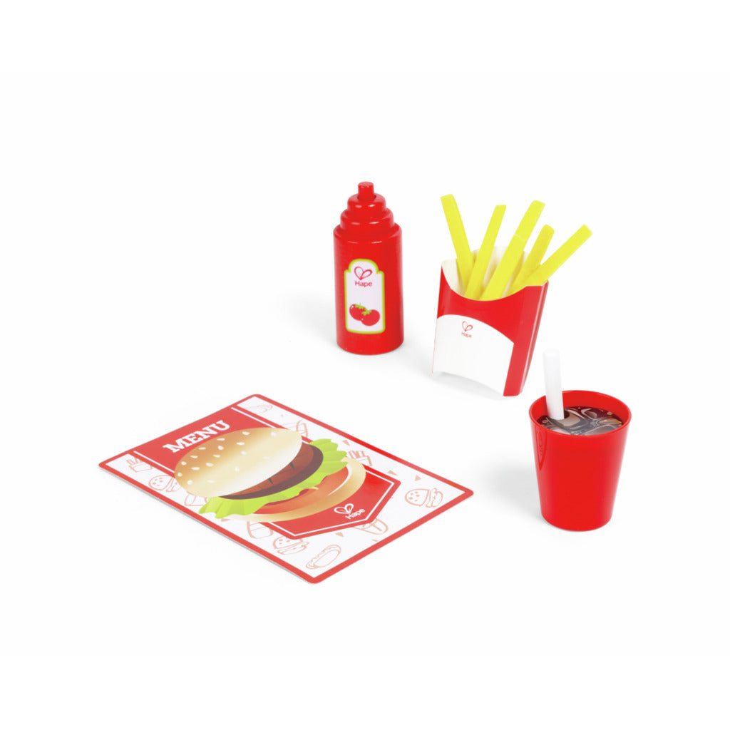 SET PARA NIÑOS DE COMIDA RÁPIDA DE JUGUETE