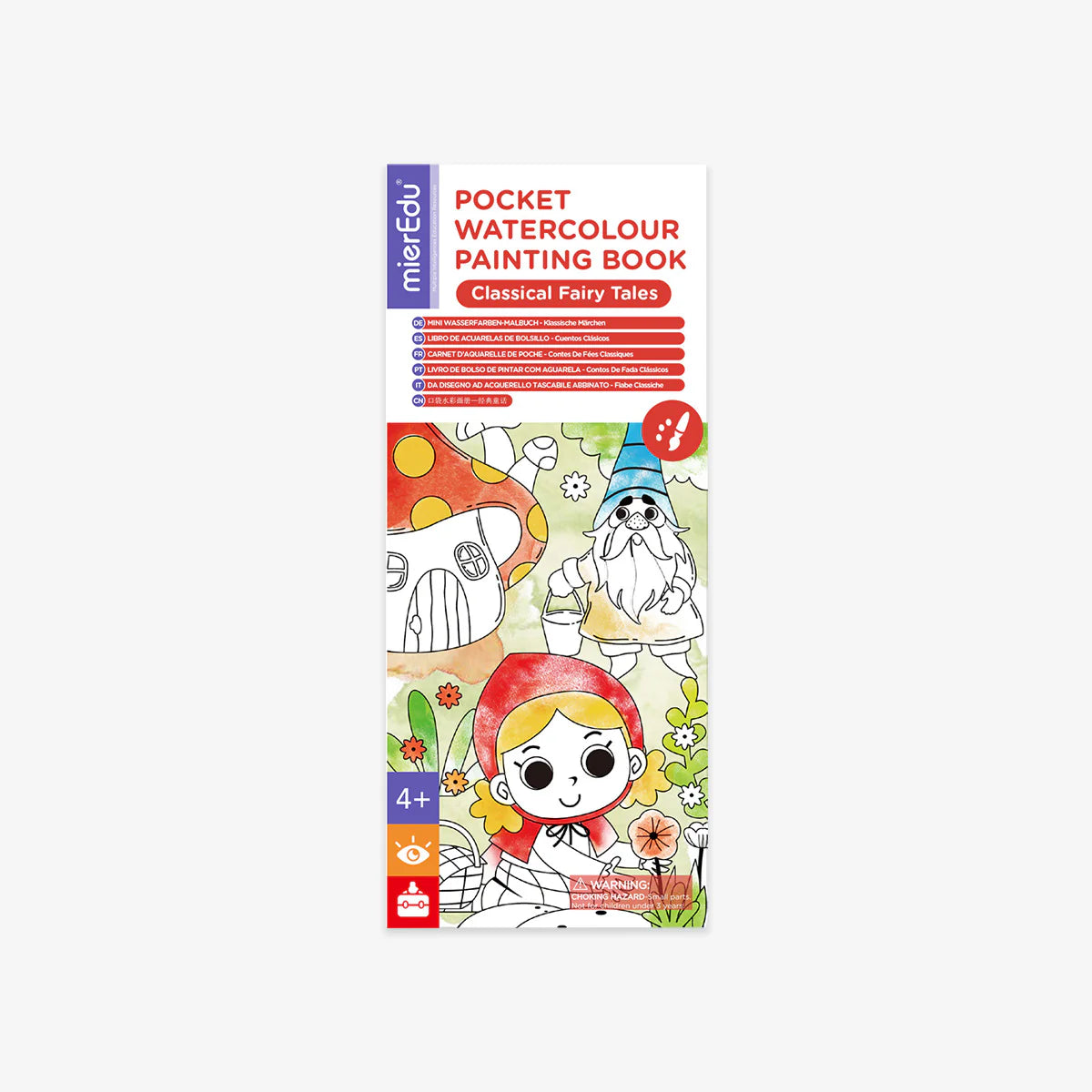 LIBRO DE PINTURA ACUARELA PARA NIÑOS Y NIÑAS DE BOLSILLO - HADAS