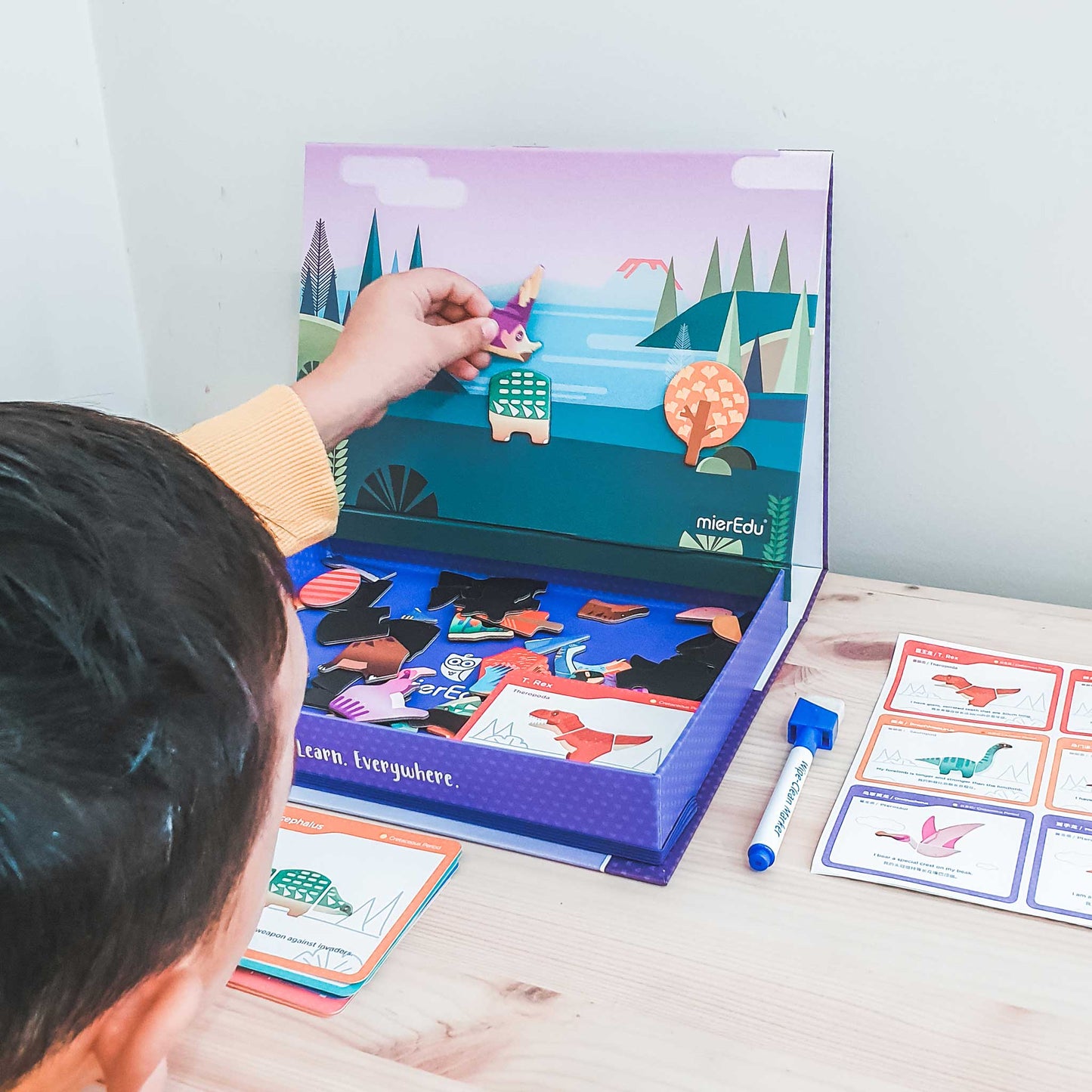 ESTUCHE DE ARTE MAGNÉTICO DINOSAURIOS PARA NIÑOS - JUEGO EDUCATIVO PORTÁTIL