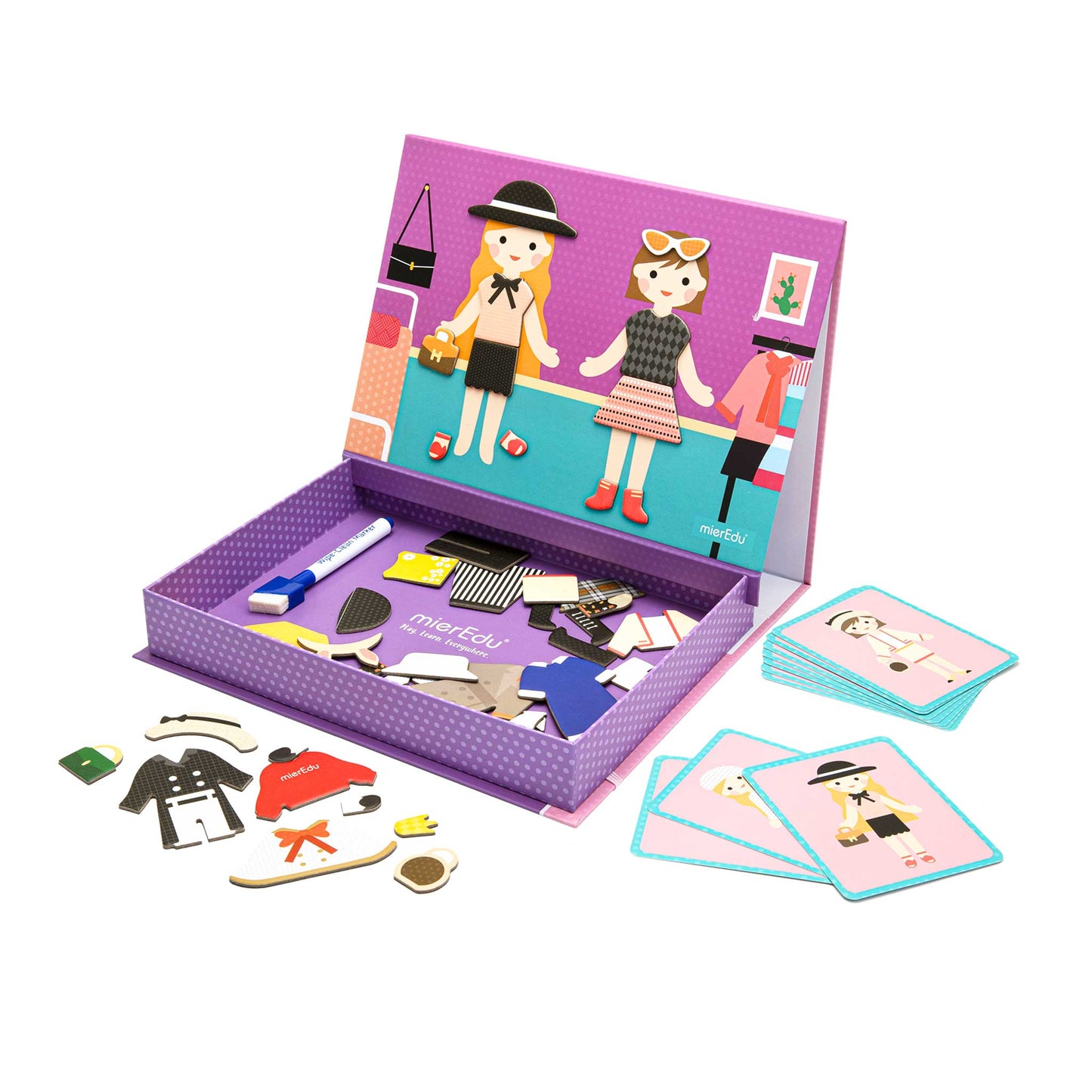 CAJA DE ARTE MAGNÉTICO PARA NIÑAS - VESTIDOS