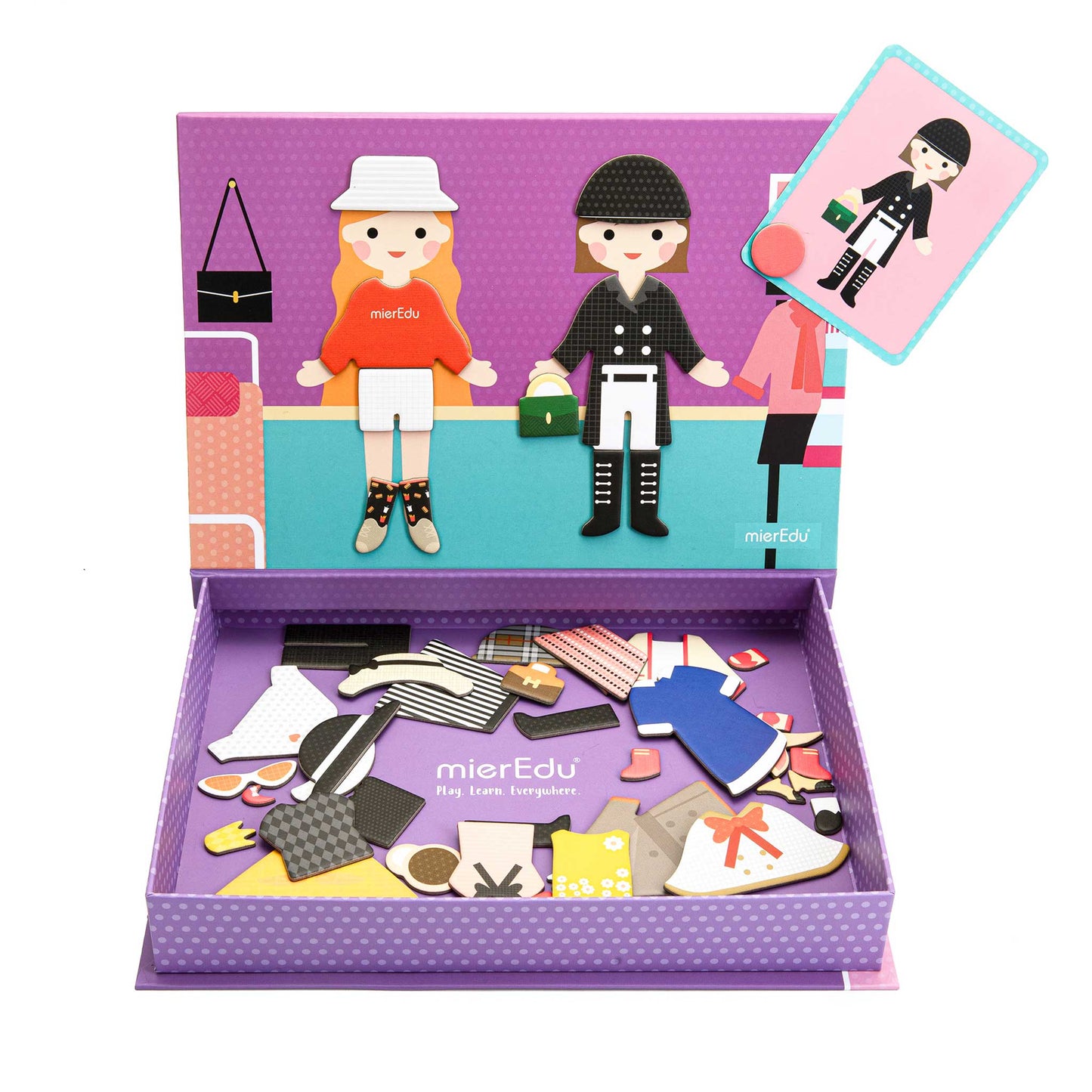 CAJA DE ARTE MAGNÉTICO PARA NIÑAS - VESTIDOS