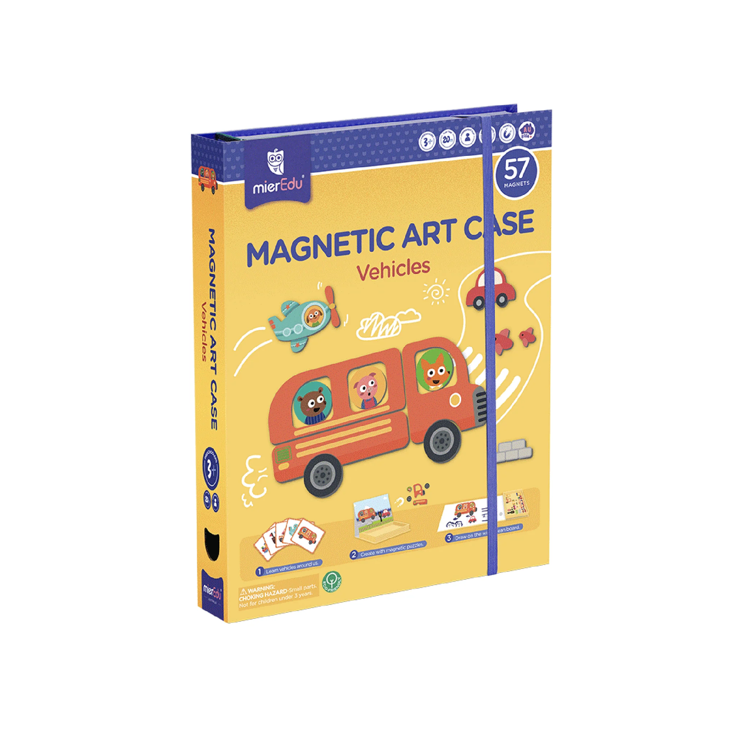 CAJA DE ARTE MAGNÉTICO PARA NIÑOS - VEHICULOS