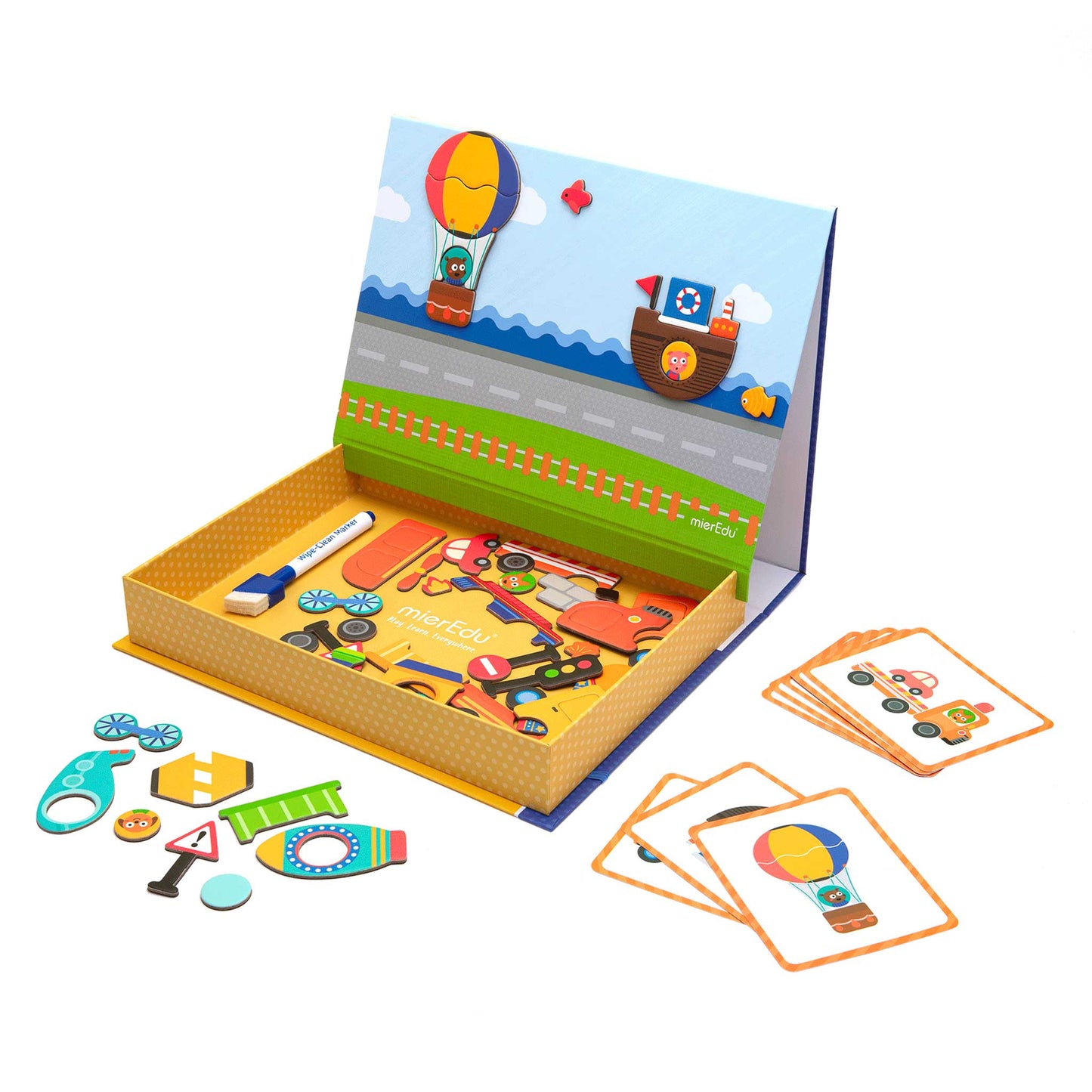 CAJA DE ARTE MAGNÉTICO PARA NIÑOS - VEHICULOS