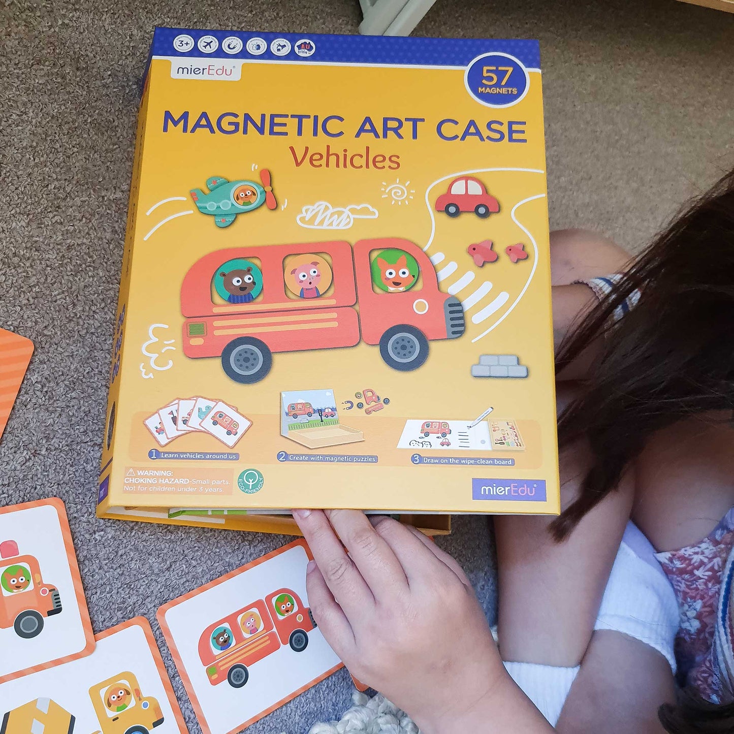 CAJA DE ARTE MAGNÉTICO PARA NIÑOS - VEHICULOS