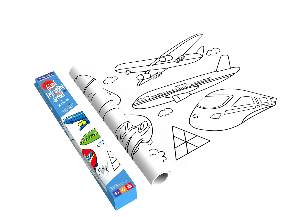 ROLLO PARA COLOREAR GIGANTE PARA NIÑOS - CARROS