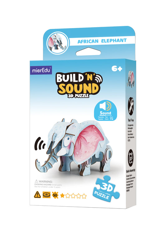 ROMPECABEZAS 3D INTERACTIVO - ELEFANTE AFRICANO CON SONIDO