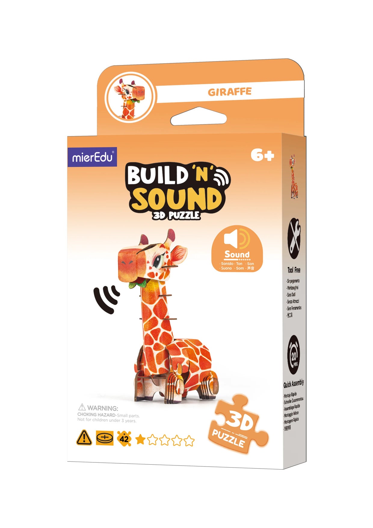 ROMPECABEZAS 3D INTERACTIVO - JIRAFA CON SONIDO