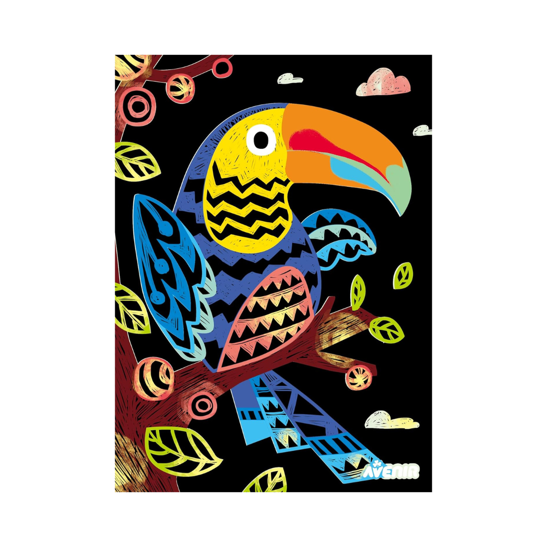 ARTE SCRATCH PARA NIÑOS PAJAROS