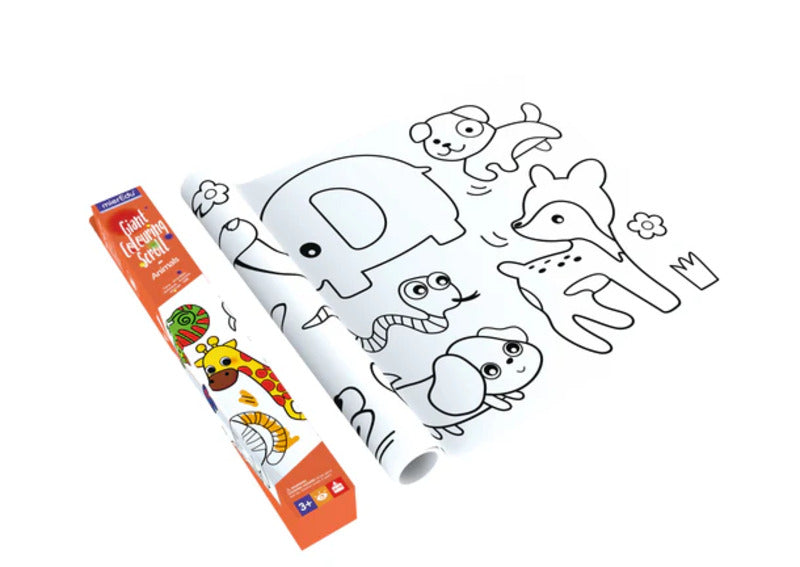 ROLLO PARA COLOREAR GIGANTE PARA NIÑOS - ANIMALES