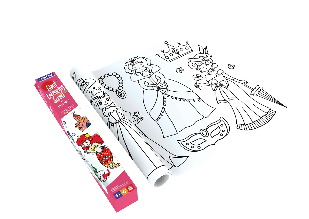 ROLLO PARA COLOREAR GIGANTE PARA NIÑAS - PRINCESAS