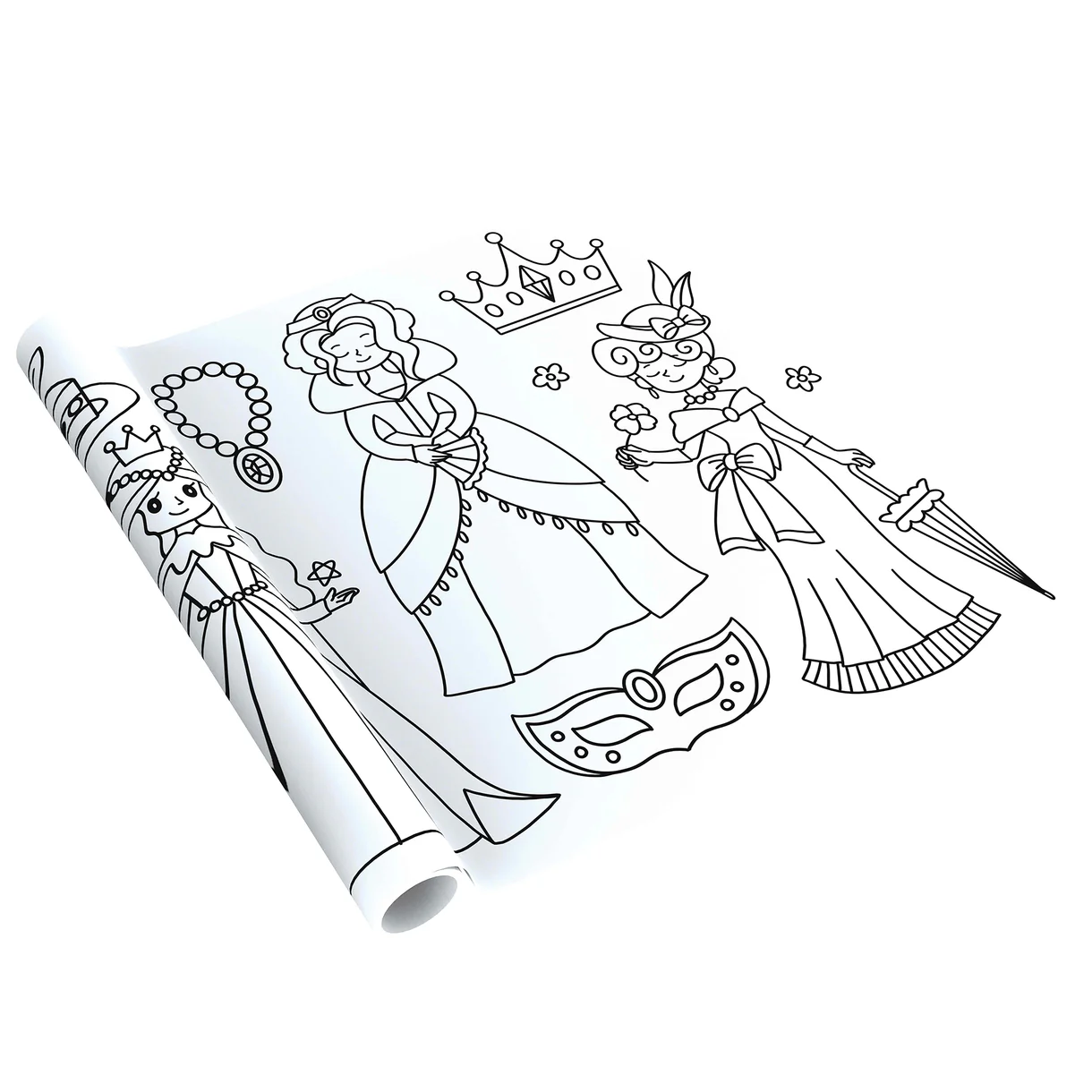 ROLLO PARA COLOREAR GIGANTE PARA NIÑAS - PRINCESAS
