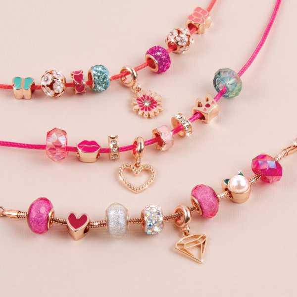 PULSERAS DIJES ROSA-EL JUGUETERO