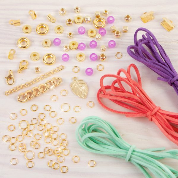 PULSERAS GAMUZA Y DORADO-EL JUGUETERO