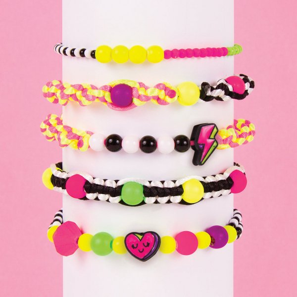 PULSERAS RETRO NEON - BLANCO Y NEGRO-EL JUGUETERO