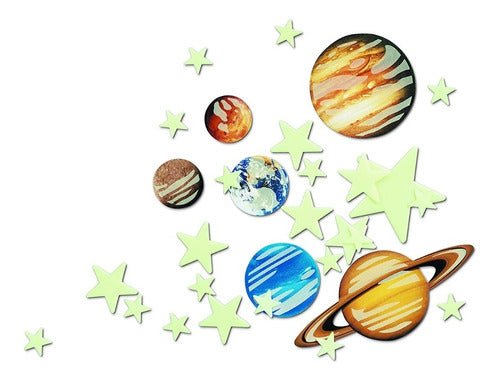 SISTEMA SOLAR Y ESTRELLAS - ALUMBRAN EN LA OSCURIDAD-EL JUGUETERO
