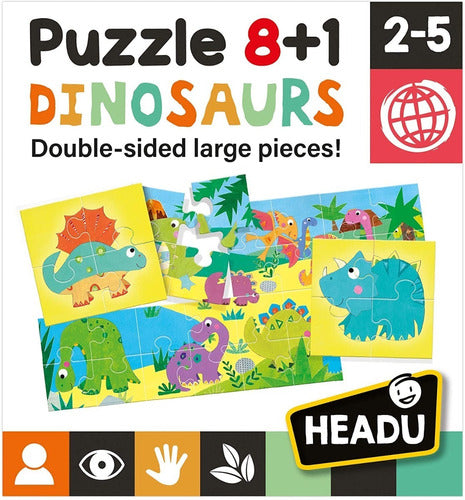 Rompecabezas 8 + 1 - Ciudad - 32 Piezas - Dinosaurios-EL JUGUETERO