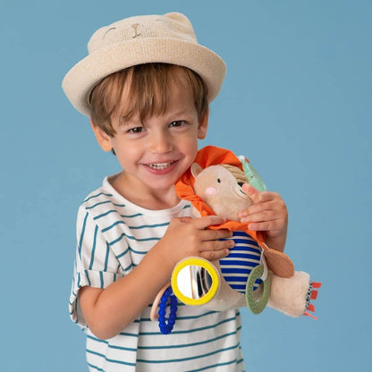 MUÑECO DE ACTIVIDADES LEÓN HARRY TAF TOYS - JUGUETE SENSORIAL PARA BEBÉS
