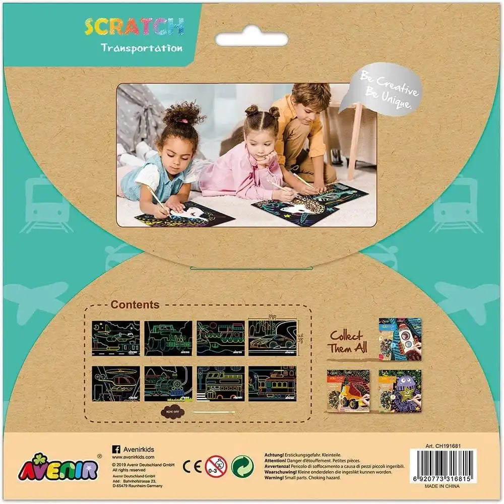 HOJAS DE ARTE SCRATCH - TRANSPORTE