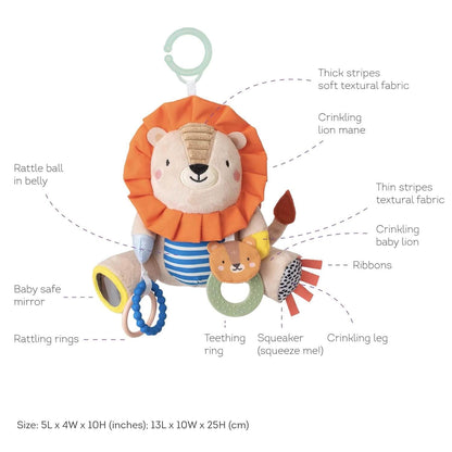 MUÑECO DE ACTIVIDADES LEÓN HARRY TAF TOYS - JUGUETE SENSORIAL PARA BEBÉS