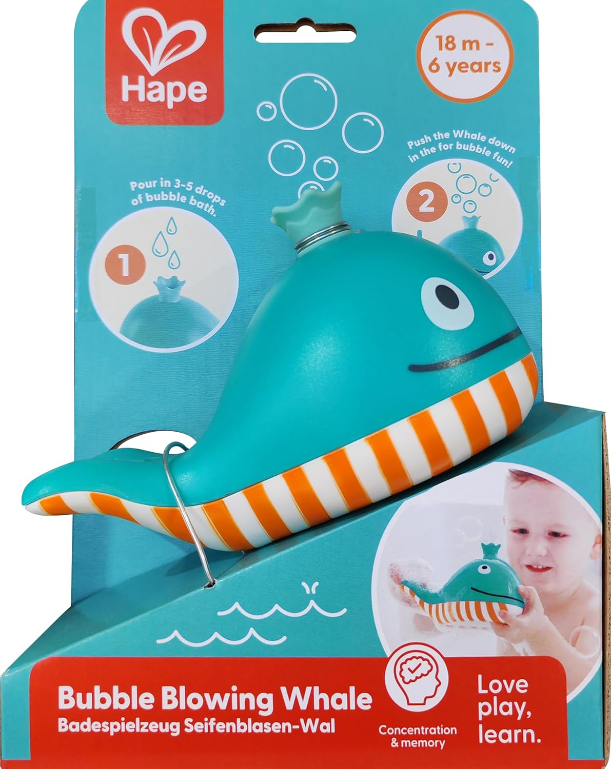 JUGUETE DE BAÑO BEBES - BALLENA BURBUJAS