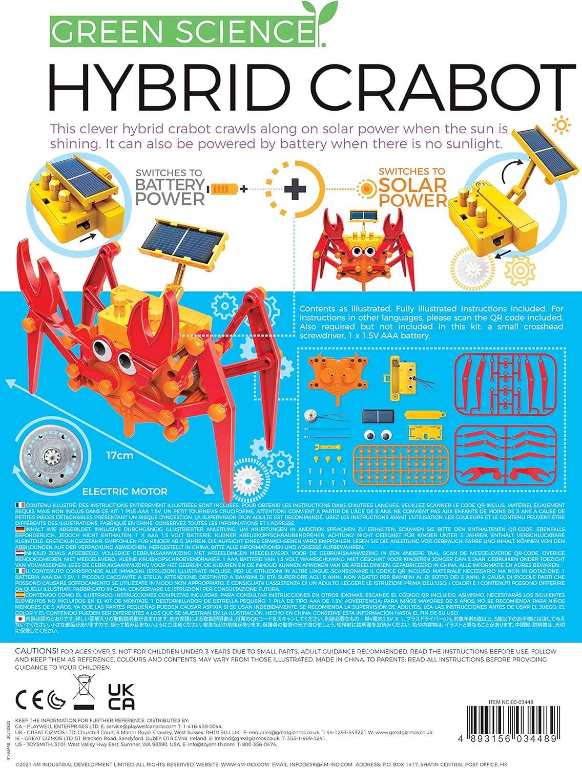 Kit Robot Cangrejo - Juguete Educativo Energia Solar-EL JUGUETERO