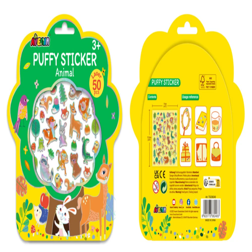 STICKERS ACOLCHADOS ANIMALES