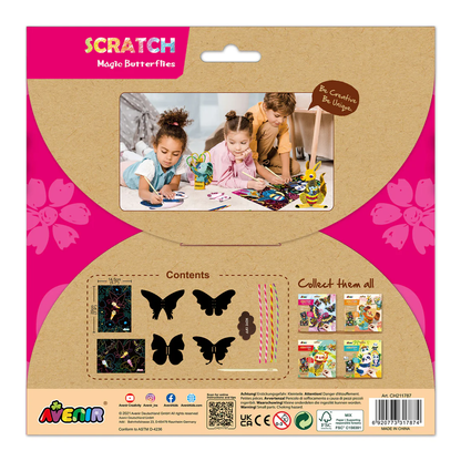 HOJAS DE ARTE SCRATCH - MARIPOSAS