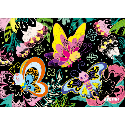 HOJAS DE ARTE SCRATCH - MARIPOSAS